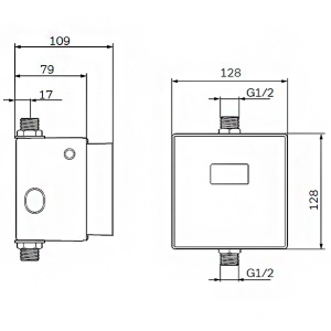 Кнопка для инсталляции AM.PM Spirit V2.0 CUSEF7006 бесконтактная
