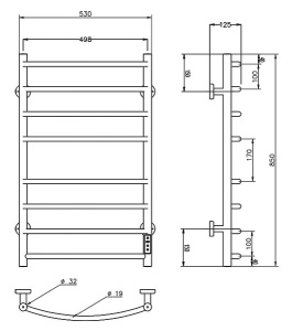 Полотенцесушитель Roxen Santi 11030-5385C электрический