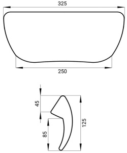Подголовник для ванны Wellsee Useful Extras 261902000