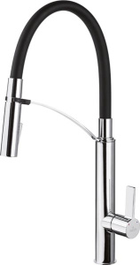 Смеситель для кухонной мойки Deante Gerbera BGB B720 / BGB W720 с выдвижным изливом, хром, белый