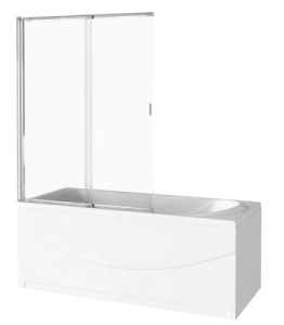 Душевая шторка на ванну Good Door SCREEN SL-100-C-CH, 100х140, прозрачный