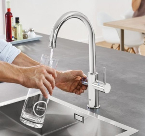 Смеситель для кухонной мойки Grohe Blue Home 31455000 / 31455DC0 с системой очистки воды, хром