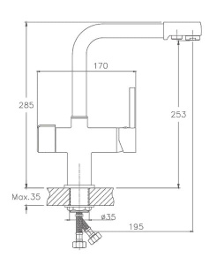 Смеситель для кухонной мойки Haiba HB70088 с подключением к фильтру воды