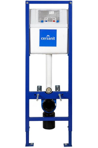 Инсталляция для унитаза Cersanit Leon New S-IN-MZ-LEON_NEW с кнопкой P-BU-INT, белое стекло