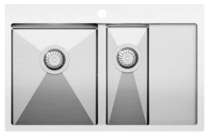 Кухонная мойка AquaSanita Steel Luna 151 N, 78х50 L, сталь