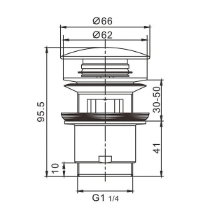 Донный клапан Rose RS01G