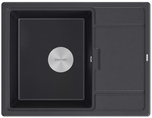 Кухонная мойка Paulmark Flugen 50 PM216550-BL / PM216550-BLM, 65х50, черный
