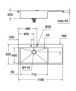 Кухонная мойка Grohe K1000 31582SD0
