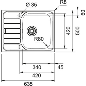 Кухонная мойка Franke Spark SKX / SKL / SKN 611-63, 64х50, декор