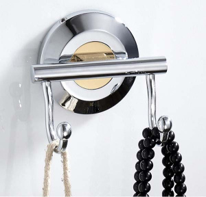 Планка с крючками Ledeme L204-2 / L204-3, 9 см 2 крючка, хром, золото