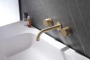 Смеситель встраиваемый Abber Wasser Kreis AF81122G /  AF81122RG / AF81122MRG для умывальника, золото матовое