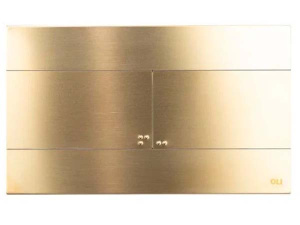 Система инсталляции OLI 120 885052 + клавиша смыва Slim Inox 888565 / 888561, белое золото