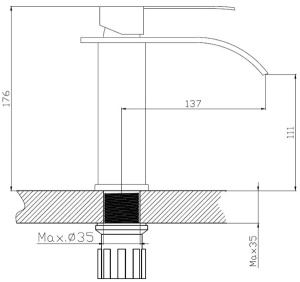 Смеситель для умывальника Haiba HB12815