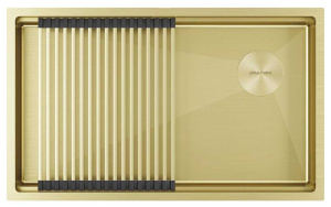 Кухонная мойка Paulmark Next-Pro 74 Uni PM707445-LG с ролл-матом