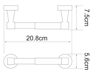 Держатель для туалетной бумаги Wasserkraft Isen K-4022