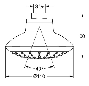 Верхний душ Grohe Euphoria 110 Mono 27810001