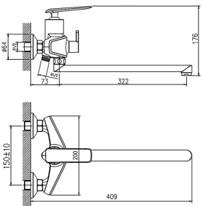 Смеситель для ванны Haiba HB22548-8