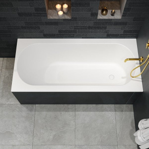 Ванна из искусственного камня Whitecross Gin белый матовый Solid Surface, 175x75, белый матовый Solid Surface