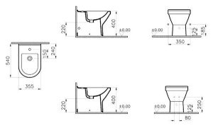 Напольное биде Vitra S50 5325B003-0288