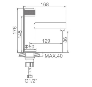 Смеситель для умывальника Ledeme L1076B