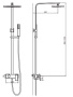 Душевая стойка Omnires Parma PM7444 BL