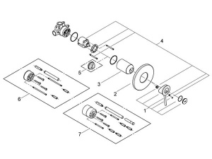 Смеситель встраиваемый Grohe BauClassic 29048000 (1 функция)