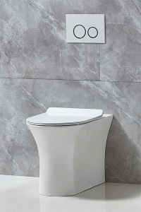 Приставной унитаз BelBagno Ancona BB1224CBR-P безободковый, белый