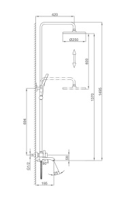 Душевая стойка Frap F2475-6