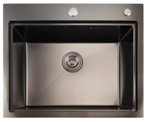 Кухонная мойка Stellar S6050NB-A / S7050NB-A с доской, 60х50, нано черный