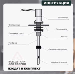 Дозатор для моющих средств Splenka S710.02, черный