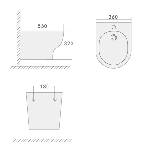 Подвесное биде Boheme Fiore 978-BIDET-W / 978-BIDET-MW, белый