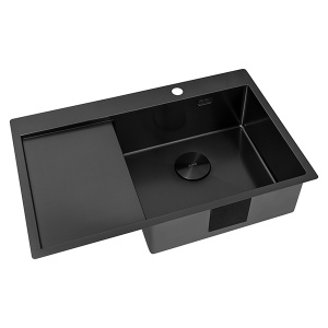 Кухонная мойка Zorg ZRN 5080 Premium PVD Gunblack L / R
