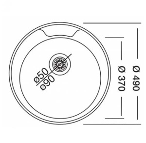 Кухонная мойка Kromevye Rondo EC 145 D, 49х49, декор