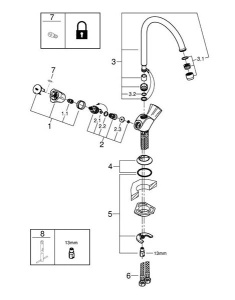 Смеситель для кухонной мойки Grohe Costa L 31831001