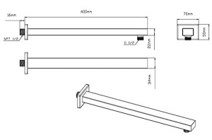 Верхний душ Vincea VSHD-41CMB