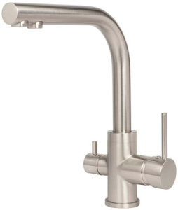 Смеситель для кухонной мойки AquaSanita Akvaduo 2663 L 001 chrome / 2663 L 002 nickel под фильтр, никель