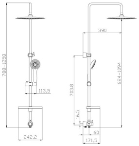 Душевая стойка Lemark LM8802C
