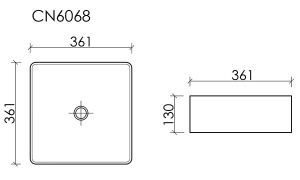 Умывальник CeramicaNova Element CN6068MB
