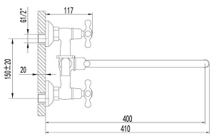 Смеситель для ванны Lemark Standard LM2151C