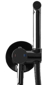 Смеситель встраиваемый Rea Loop Lungo black metallic REA-B5656 с гигиеническим душем