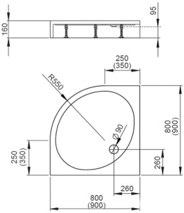 Душевой поддон Radaway Patmos A Compact, 80х80