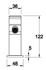 Смеситель для биде Omnires Fresh FR7120М CR Mini