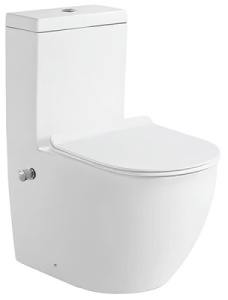 Напольный унитаз SantiLine SL-5011SM-BD с функцией биде, белый