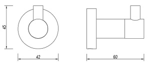 Крючок Omnires Modern MP60110AT / MP60110BL, черный