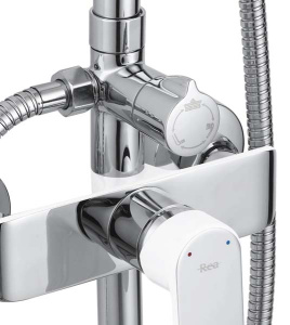 Душевая стойка Rea Bloom chrom white P9527