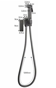 Смеситель встраиваемый Filarete Fing FL101NK с гигиеническим душем
