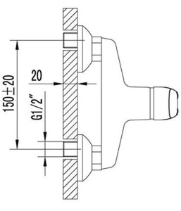 Смеситель для душа Lemark Omega LM3103C