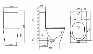 Напольный унитаз Triton-Pro Tornado Corso TR-CO-3906, белый