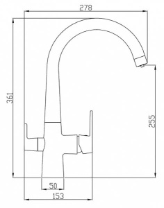Смеситель для кухонной мойки Zorg Steel Hammer SH 819 под фильтр, сатин