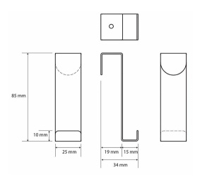 Крючок Bemeta Home 101106155 / 101106154 / 101106150 навесной, белый матовый